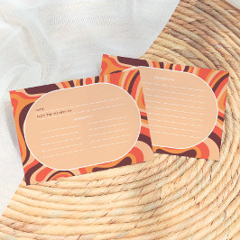 Tarjetas de recetas de Naranja retro-arco moderado