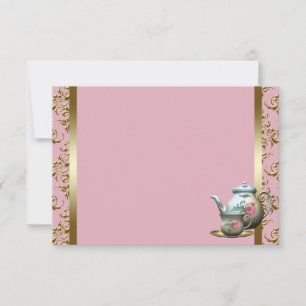 Tarjetas de Recetas de Taza de Té de Damasco de Or