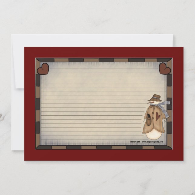 Tarjetas de recetas de vacaciones (Anverso)