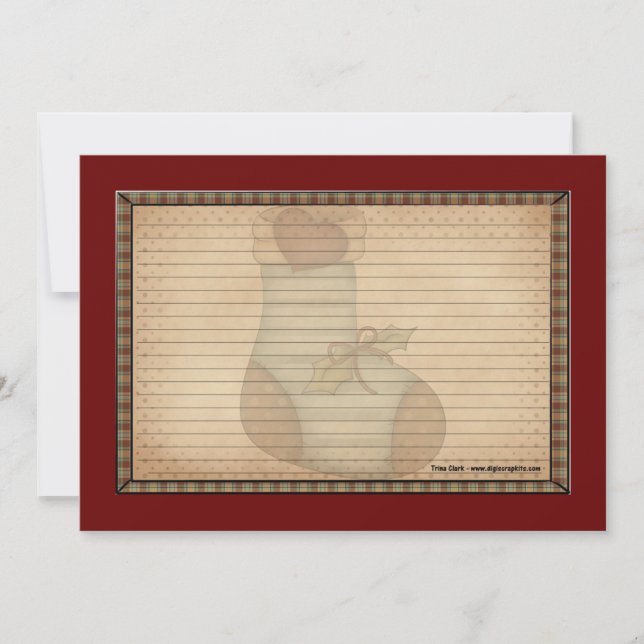 Tarjetas de recetas de vacaciones (Anverso)