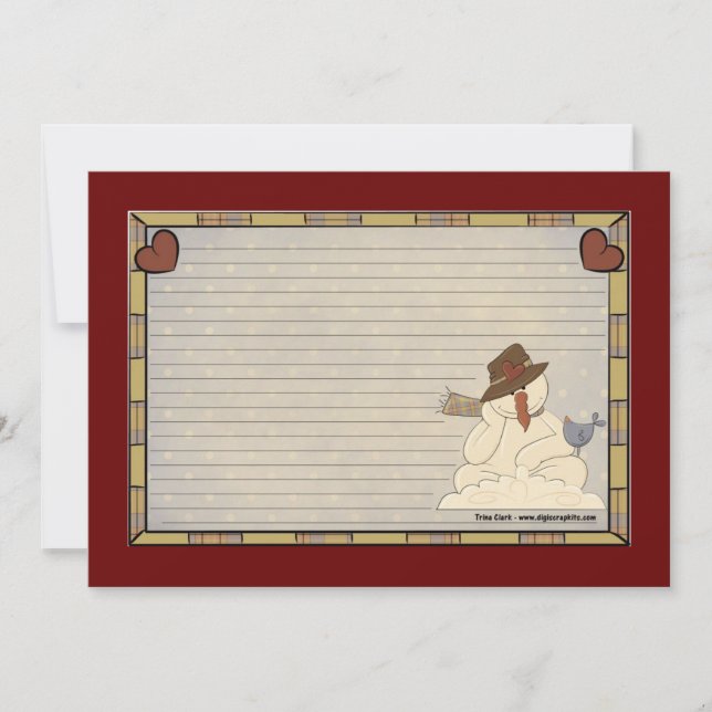 Tarjetas de recetas de vacaciones (Anverso)