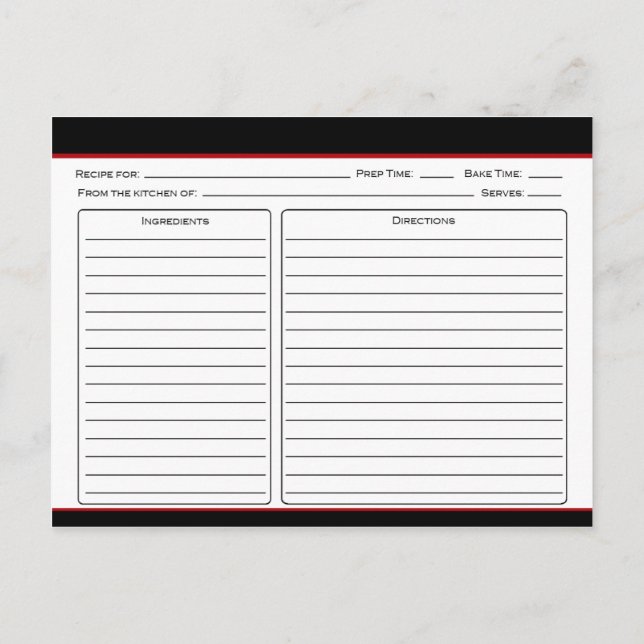 Tarjetas de Recetas de Vacas Black Angus (Reverso)