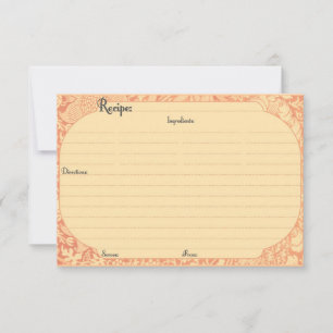 Tarjetas de Recetas Elegantes