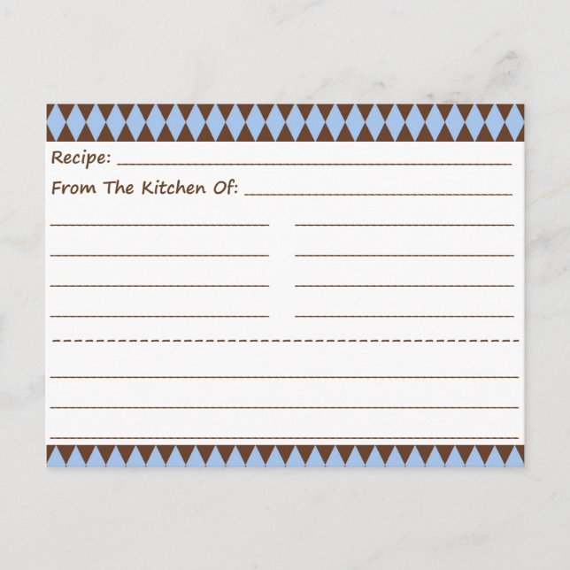 Tarjetas de recetas en blanco para la explosión de (Anverso)