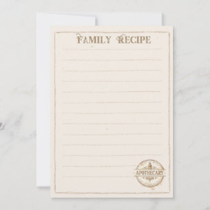 Tarjetas de Recetas Familiares de Antigua Botica