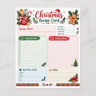 tarjetas de recetas navidad