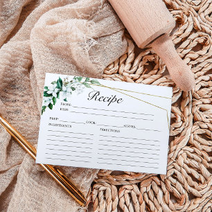 Tarjetas de Recetas para Bridal Shower de Geometrí
