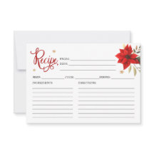 Tarjetas de Recetas para Bridal Shower de Navidad