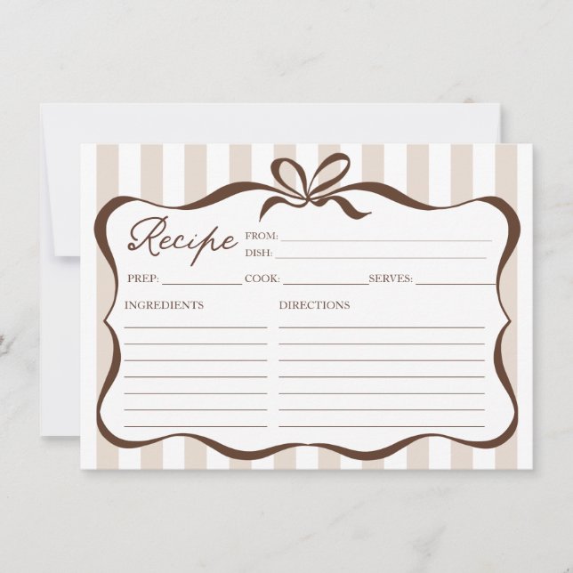 Tarjetas de Recetas para Desayuno de Boda con Café (Anverso)