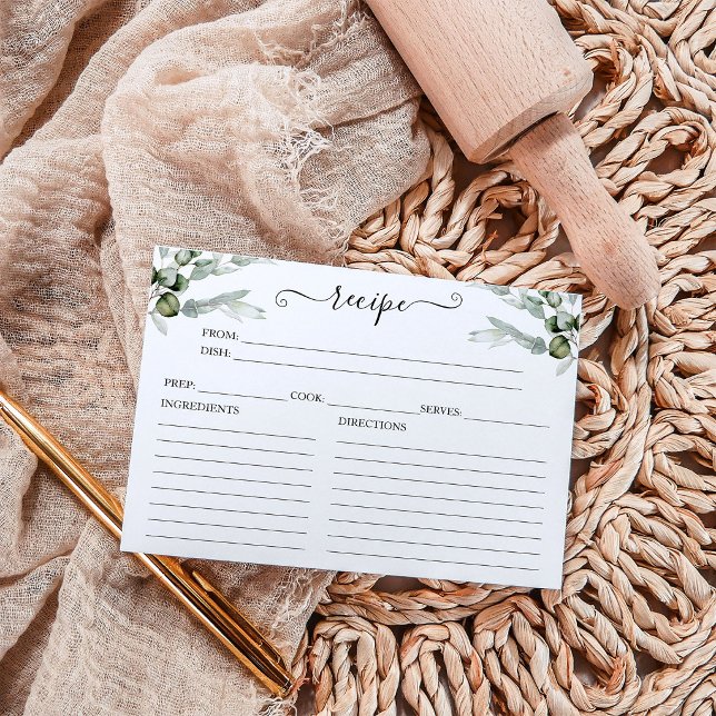 Tarjetas de Recetas para Desayuno de Novia con Ver (Subido por el creador)