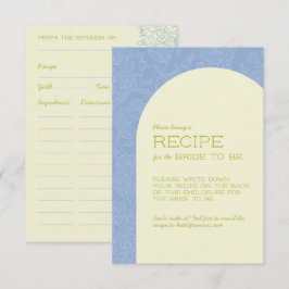 Tarjetas de Recetas para Desayuno Nupcial con Flor