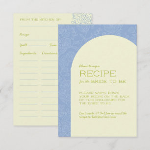 Tarjetas de Recetas para Desayuno Nupcial con Flor