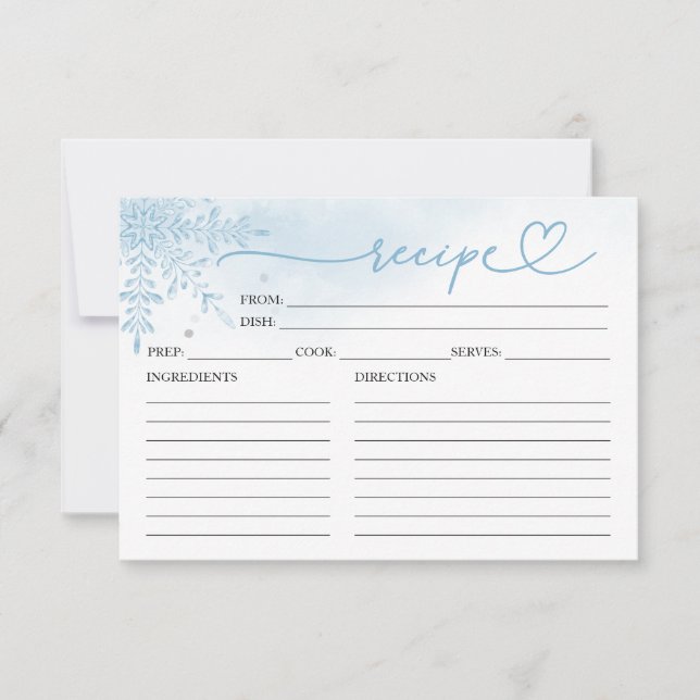 Tarjetas de Recetas para Desayuno Nupcial Copo de  (Anverso)