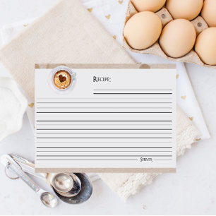 Tarjetas de Recetas para Desayuno Nupcial de Café 