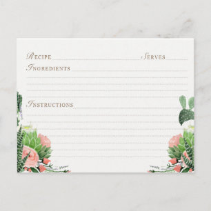 Tarjetas de Recetas para Despedida de Soltera Fies