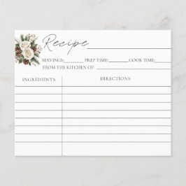 Tarjetas de recetas para ducha de novia en inviern