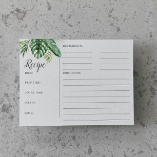 Tarjetas de Recetas para Fiesta de Despedida de So