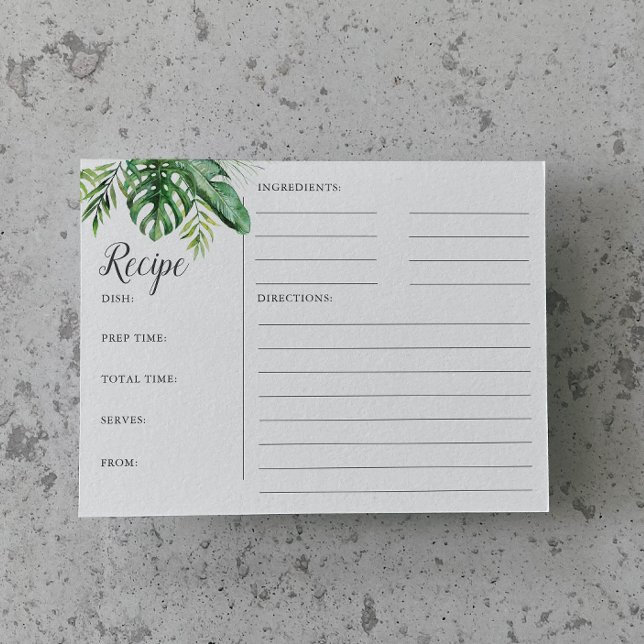 Tarjetas de Recetas para Fiesta de Despedida de So (Subido por el creador)