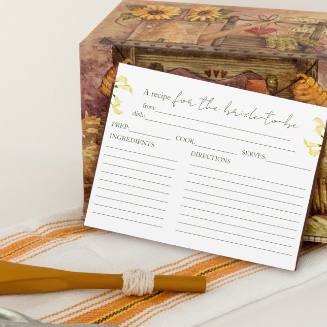 Tarjetas de Recetas para Fiesta de Despedida de So (Subido por el creador)