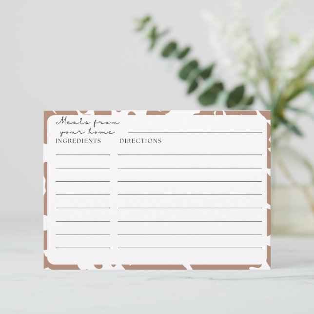 Tarjetas de recetas para la impresión de vacas mar (Anverso de pie)