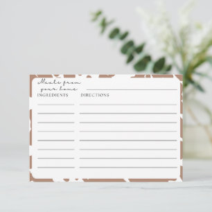 Tarjetas de recetas para la impresión de vacas mar