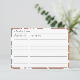 Tarjetas de recetas para la impresión de vacas mar