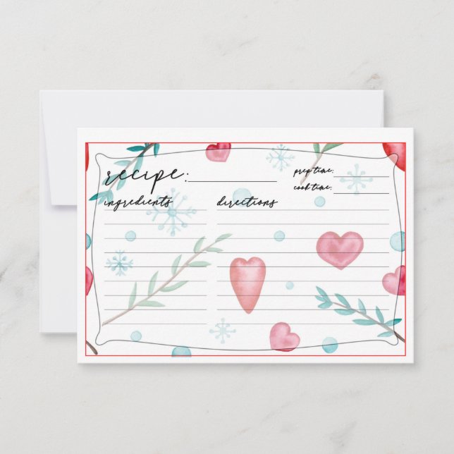 Tarjetas de recetas para navidades (Anverso)