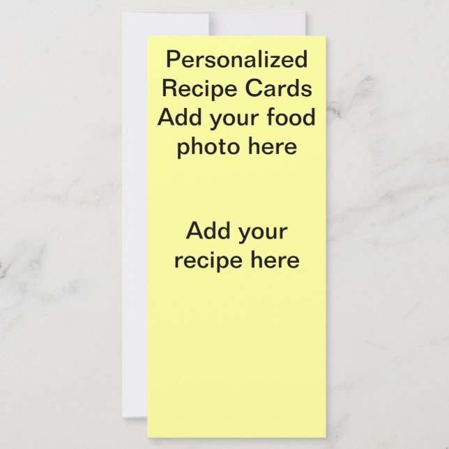 Tarjetas de recetas personalizadas (Anverso)