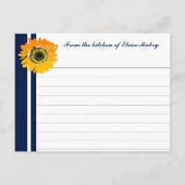 Tarjetas de recetas personalizadas Nautical Blue S