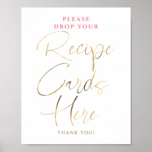 Tarjetas de Recetas Señal de Despedida de Soltera