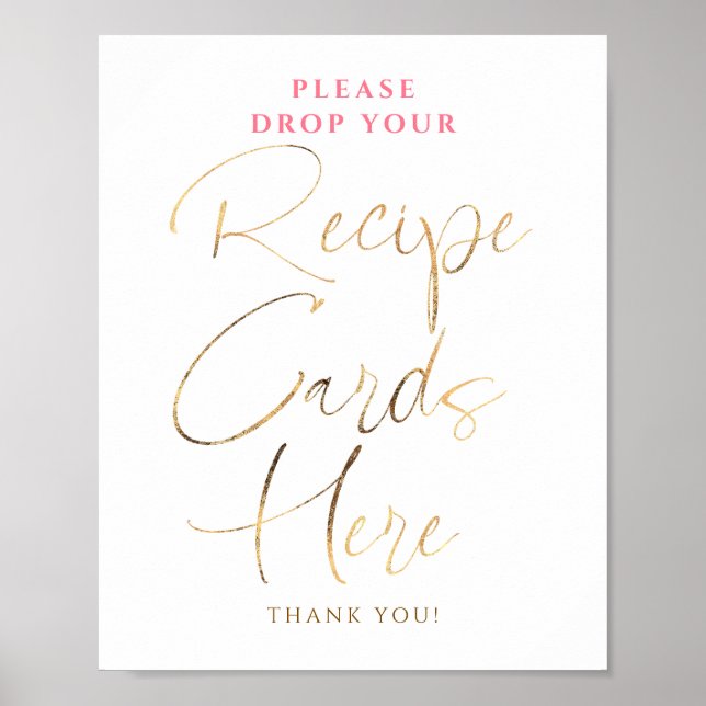 Tarjetas de Recetas Señal de Despedida de Soltera  (Frente)