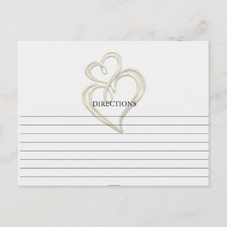 Tarjetas de recetas sencillas de oro Swirl Hearts