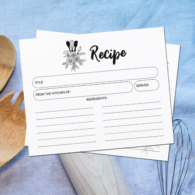 Tarjetas de Recetas Simples, Utensilios de Cocina  (Subido por el creador)
