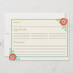 Tarjetas de recetas Summer Dayz
