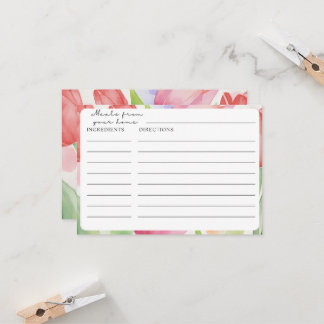 Tarjetas de recetas Tulip