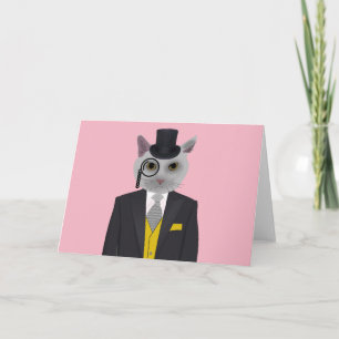 TARJETAS DE RECIBIMIENTO CAT DE STEAMPUNK