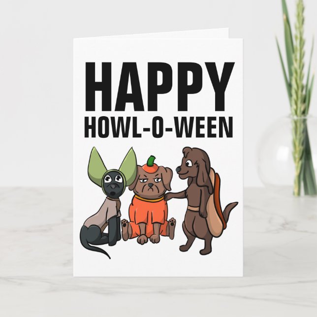 TARJETAS DE RECIBIMIENTO DE HALLOWEEN DOG LOVER (Anverso)