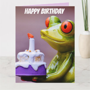 TARJETAS DE RECIBIMIENTO FROG FUNNY BREETING DEL C