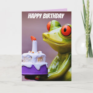TARJETAS DE RECIBIMIENTO FROG FUNNY BREETING DEL C