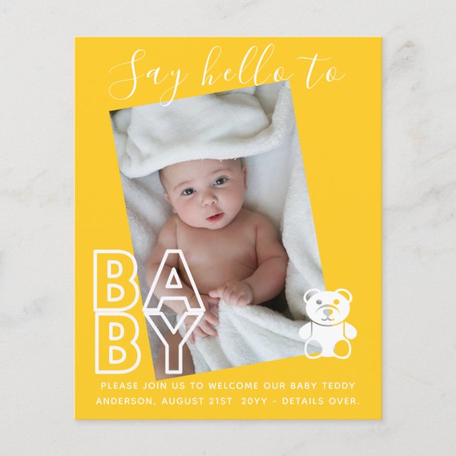 Tarjetas de Recién nacido de  de presupuesto - Niñ (Anverso)