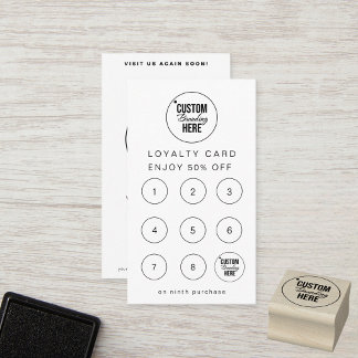 Tarjetas De Recompensa De Lealtad Con Logo Moderno