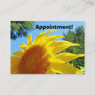 Tarjetas de Recordatorio de Cita Comercial Girasol
