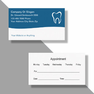 Tarjetas de Recordatorio de Cita con Dentista
