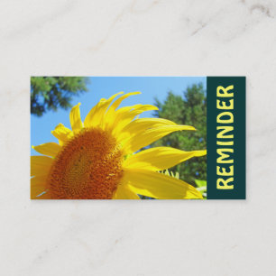 Tarjetas de Recordatorio de Cita Girasoles Tarjeta