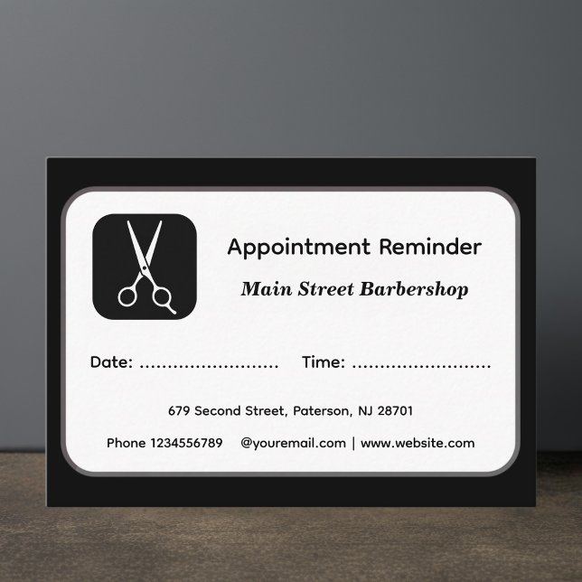 Tarjetas de Recordatorio de Citas para Barberías M (Subido por el creador)