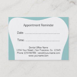 Tarjetas de recordatorio de citas para dentistas |