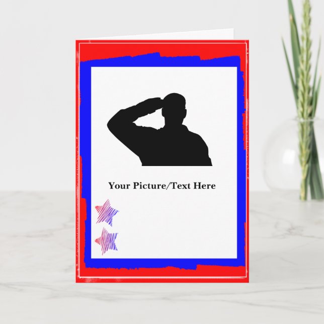 Tarjetas de recorte patriótico de Personalizable (Anverso)
