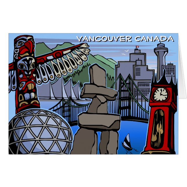 Tarjetas de recuerdo de Vancouver BC Tarjetas de a (Anverso (Horizontal))