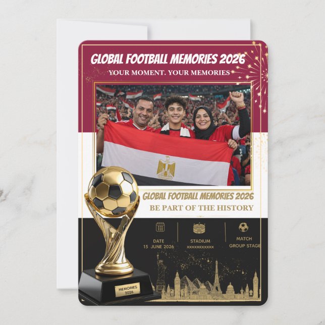 Tarjetas de Recuerdos de Fútbol Global 2026 (Anverso)