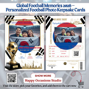 Tarjetas de Recuerdos de Fútbol Global 2026